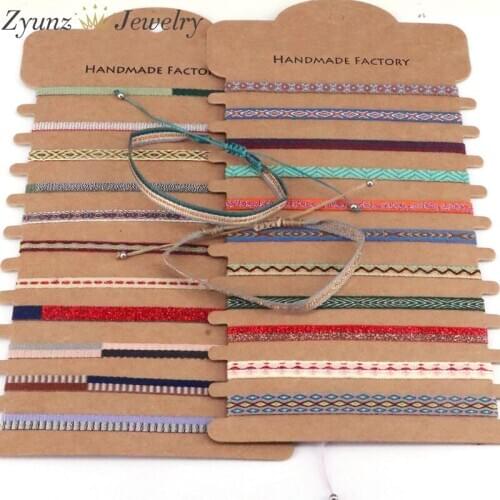 20PCS, Mix Color Braided Pattern Bracelet For Women Pulseras Mujer Bohemian Adjustable Handwoven Rope 2020 Boho Jewelry