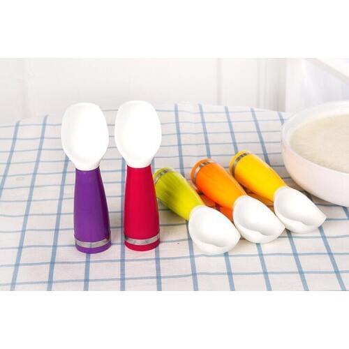 1PC Ice Cream Tools Portable PP Plastic Non-stick Anti-feeze Ice Cream Scoop Spoon For Home Kitchen Accessories OK 0431