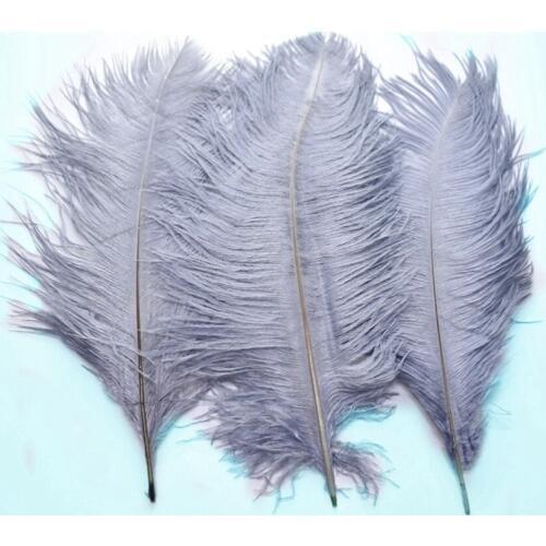 10Pcs/Lot Natural Gray Large Ostrich Feathers For Crafts DIY Plume Big Feather Party Wedding Home Vase Decoration Plumas 15-70CM