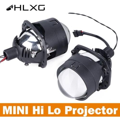 2.5'' Bi-LED Lens Angel Eyes Headlight Lenses H4 H7 HB3 HB4 9005 Projector For Auto Car Lights Accessories Retrofit 25000LM KQ