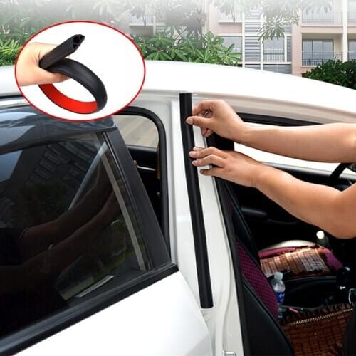 2Pcs*50cm Car Door Rubber Seal Strip Filler Weatherstrip Edge Sealing For B Pillar Protection Front Auto Door Sealant For Cars