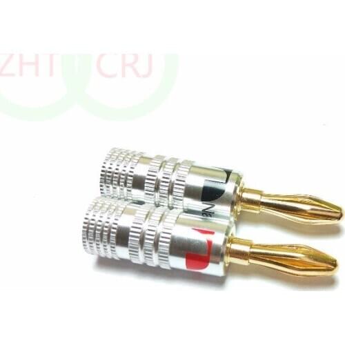 2pcs Nakamichi 24K Gold Nakamichi Speaker 4mm banana plug Audio connector