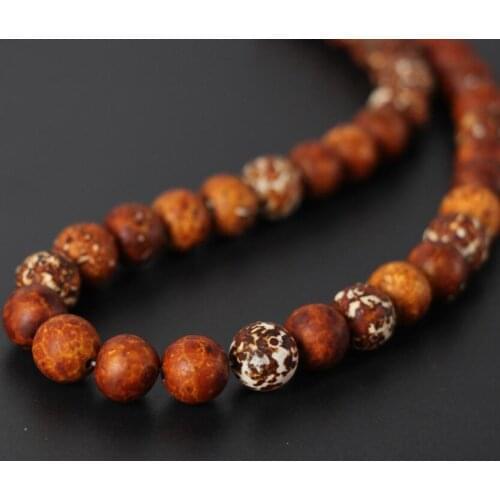 3Strands/Lot Antiquity Mystery Wood Grain Tibetan Dzi Onxy Round Loose Beads 6-14MM Wholesale,DIY Necklace Jewelry Making