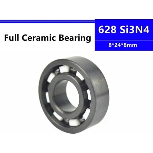 4pcs/10pcs Si3N4 628 8*24*8mm silicon nitride full Ceramic deep groove ball bearing 8x24x8mm high speed abrasion resistant