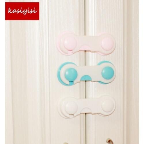 6Pcs/lot Baby Plastic Multi Function Lock Security Kids Drawer Lock Safety Children Toilet Lock Refrigerator Lock