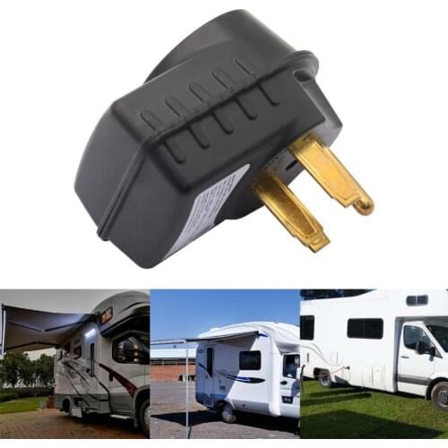 50A Surge Protector Adapter Safe Protective Compact Surge Adapter Plug Socket for RV Network Protect Device Arrester Surge Prote