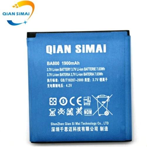 QiAN SiMAi BA800 Battery For Sony Xperia LT26i LT25i LT25c LT26ii Mobile Phone