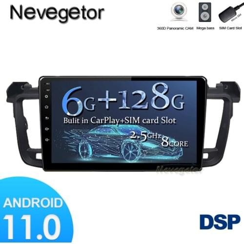 6G 128G For Peugeot 508 2011-2018 Car Radio Android 2din Multimedia Video Player Navigation GPS Carplay DSP Bluetooth Autoradio