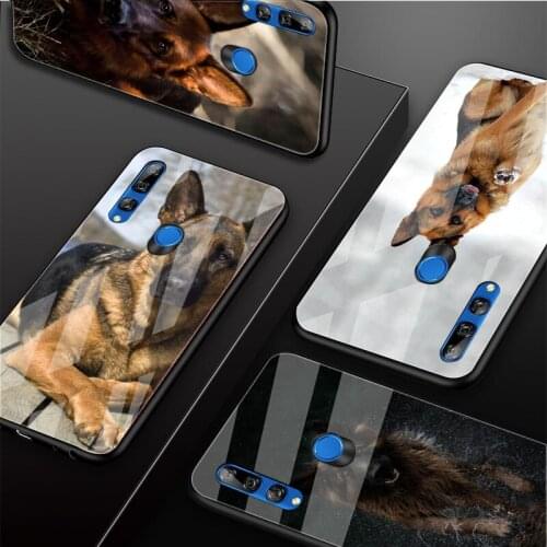German Shepherd Dog Tempered Glass Phone Case For Huawei honor 8X 9 10i 20i 20Lite 20Pro 30 Pro Cover Shell
