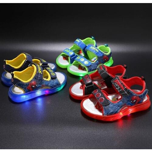 Princess Spiderman Baby First Walkers Classic LED Lighted Fashion Girls Boys Shoes Excellent Cute Toddlers Infant Tennis