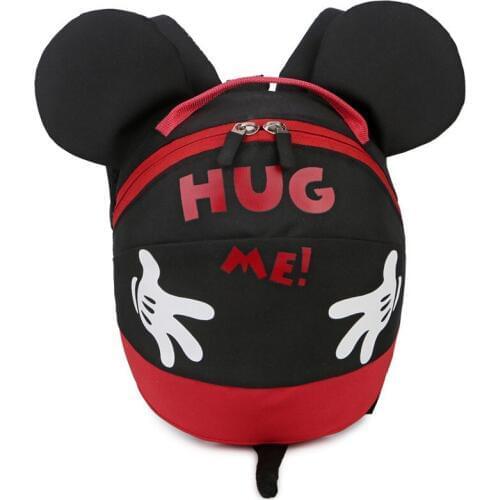 Disney Minnie Anti-lost children backpack cartoon Mickey kindergarten wandered off prevention backpack boy girl bag bookbag