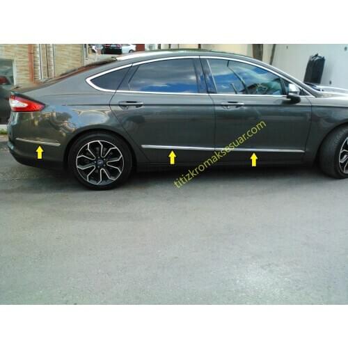 For Ford Mondeo Chrome Door Side Streamer 2008 2009 2010 2011 2012 2013 2014 2015 2016 2017 and 4 Pieces Car Accessories