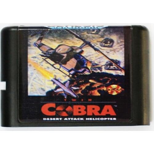 Twin Cobra - Desert Attack Heliopter 16 bit MD Game Card For Sega Mega Drive For SEGA Genesis