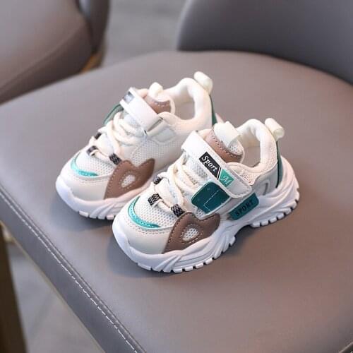 Children Casual Shoes For Girl Network Layer Cloth Lace-up Kids Shoes Fashion Boy Soft Bottom Breathable Sneakers Sports Loafers