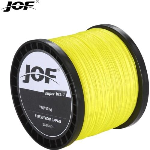 JOF 500M 1000M 8 Strands 20-88LB PE Braided Fishing Wire Multifilament Super Strong Fishing Line Japan Multicolor Carp Finging