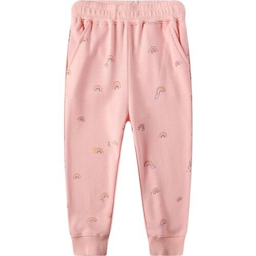 Funnygame New 2021 Cartoon Childrens Long Pants Cotton Cute Boys Girls Sweatpants for Autumn Spring Kids Trousers Pants