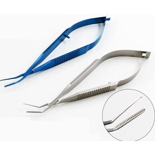 Ophthalmic microscopy instrument crystal nucleus fragmentation forceps 1/2 arc small incision titanium alloy reaction force holl