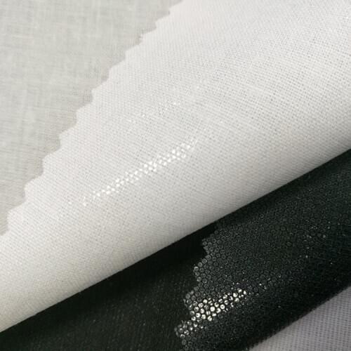 Polyester Stretch Knitted Iron On Interfacing Sticking Shirt Collar Lining Black White DIY Craft Quilting Patchwork