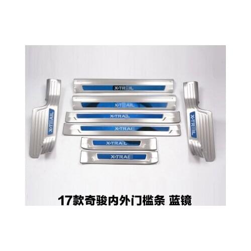 Stainless Steel Rogue Steel Rear Bumper Protector Sill Trunk Guard Cover Trim Car Accessories For 2017 Nissan X Trail