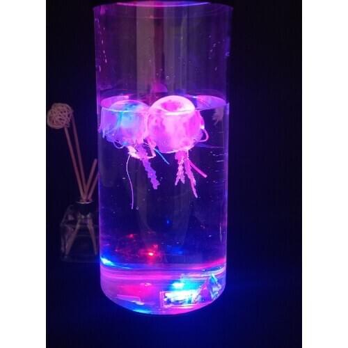 LED Jellyfish Mood Desk Bedside Lamp Fantasy Aquarium Hypnotic Color Changing Kids LED Night Light Home Décor USB/AA Power