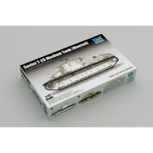 Trumpeter 07151 1/72 Soviet T-28 Medium Tank (Riveted) - Scale Model Kit