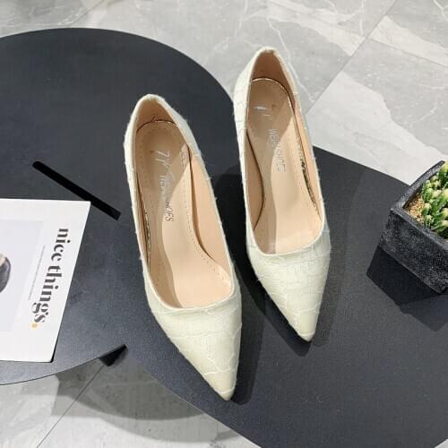 Women High Heels Shoes Brand Female Pumps Office Ladies Working Shoes Solid Pointed Toe Dress Shoes Spring Autumn W32-33