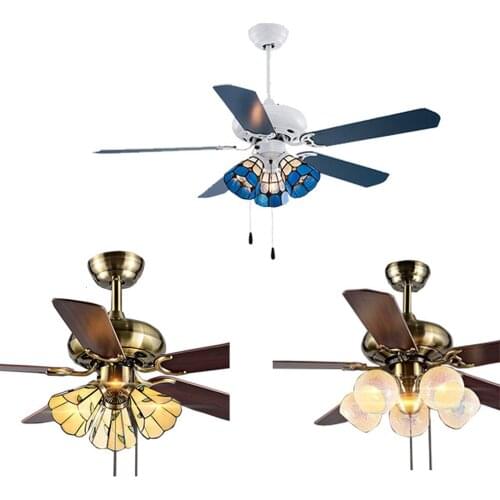 Childrens room fan light ceiling fan light restaurant cartoon color dining room bedroom with LED ceiling fan kindergarten