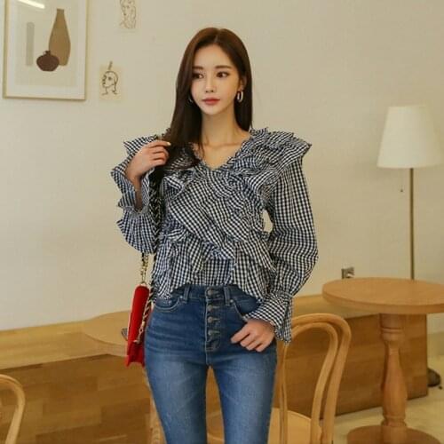 New arrival fashion high quality shirt female Korean OL comfortable shirt professional solid work style plaid work style shirt