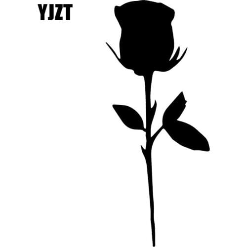 YJZT 7.1X17CM Retro Rose Flower Car Styling Decoration Vinyl Stickers Decals C25-1203