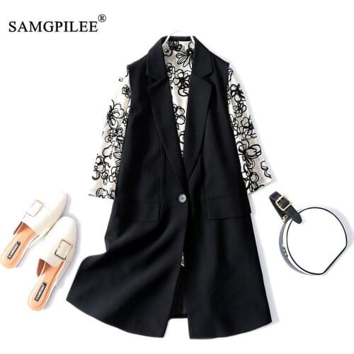 Plus Size L-4XL Women Vests Solid Korean Style All-match Single Button Sweet V-neck Waistcoats Oversize jackets for women 2021