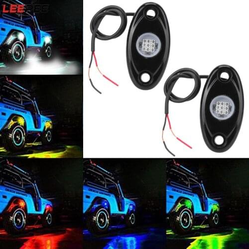 Led Neon Light 1 Pair Trail Rig Lamp Underbody Glow Waterproof For Jeep Atv Suv Offroad Car Truck Yacht LED Rock Lights