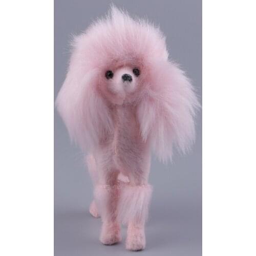 1 Piece Poodle Model Decoration Soft And Beautiful Plush Surface, For Home / Office / Living Room Decoration