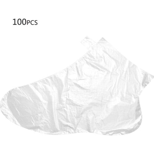 100Pcs Disposable PE Foot Bags SPA Pedicure Covers Paraffin Bath Liner Booties 11UF