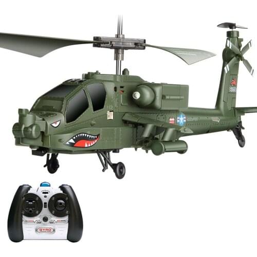 3.5CH Beast APACHE RC Helicopter RTF MODE2 AH-64 Flight Stabilizing System LED Light Model Kids fighting helicopterToys Gift