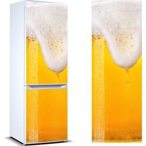 3D Fridge Sticker Cool Beer Refrigerator Dishwasher Door Cover Kitchen Home Decoration Accessories Modern 3d Wall Stickers