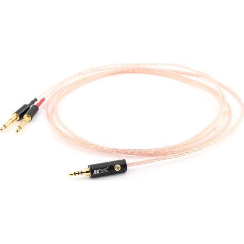 Hi-end 8cores Replacement Headphones Cable Audio Upgrade Cable For Meze 99 Classics/Focal Elear Headphones Pure Copper Cable