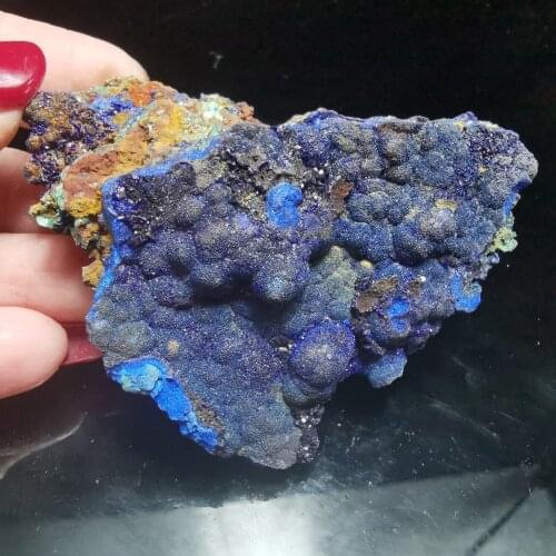 87gRare natural quartz crystal natural azurite Malachite gemstone paragenetic stone aural energy healing mineral samples