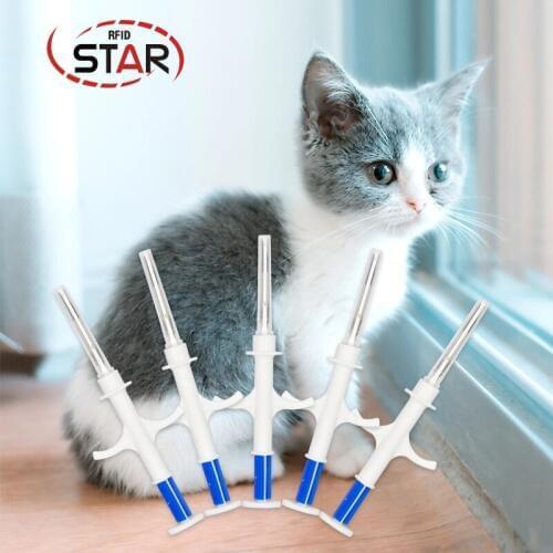 90pcs/pack 2.12*12mm Rfid Animal Microchip syringe ICAR ISO11784/5 FDX-B 134.2khz RFID injector animal microchip Cat Dog Syringe