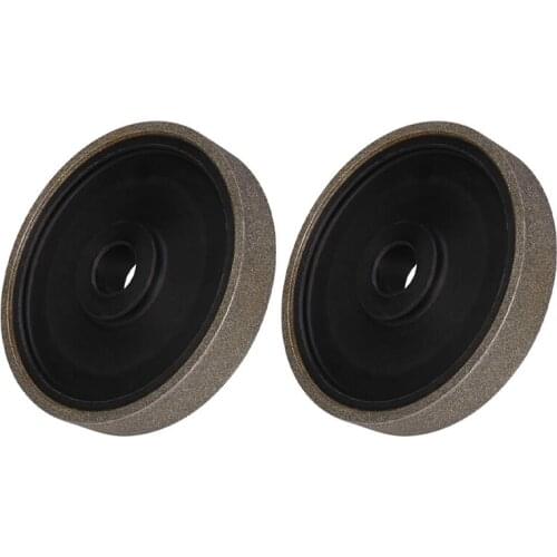 2 Pcs Diamond Lapidary Jewelry Grinding Wheel 6 X 1Inch With 1Inch(For Gem Granite Glass Stone Marble),No. 2000 & No.400