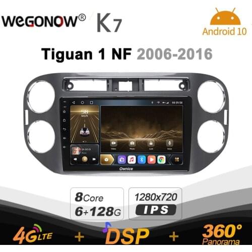 Ownice K7 6G+128G Ownice Android 10 Car Radio for Volkswagen Tiguan 1 NF 2006 - 2016 2din 4G LTE 5G Wifi autoradio 360 1280*720