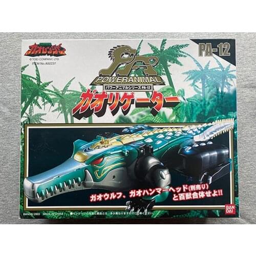 BANDAI Super Sentai Action Figures Toy Model Power Animal DX Crocodile PA-12 HyakujyuuSentai GanRanger Robot Collection Gift