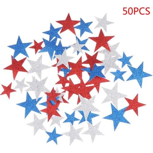 Glitter Foam Stickers Heart Star Paper Glitter Letter Foam Kindergarten Wall Stickers for Birthday Wedding Party Decorations