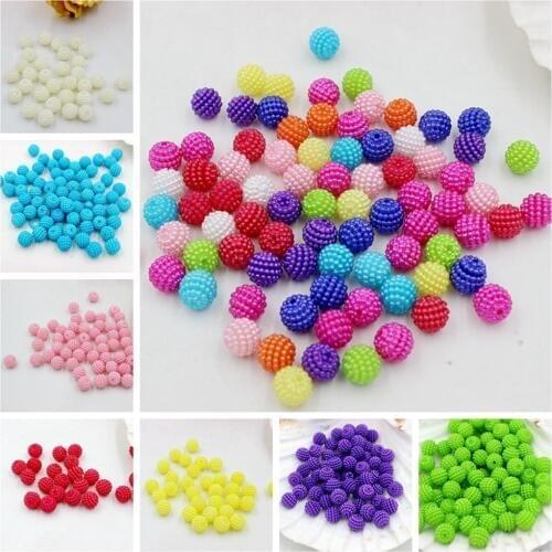 Free Shipping Multi 12mm 40pcs/Lot Bayberry Ball Imitation Pearl Beads Round Beads ABS Shamballa Charm Beads Fit Jewelry Making