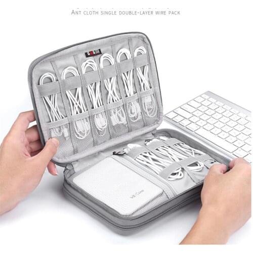 Travel closet organizer case for headphones storag Bag Digital Portable Zipper Accessories Charger Data Cable USB Bag