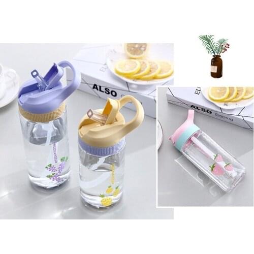 Hot Sales Water Cup Fresh Fruit Wind Plastic Water Bottle High Temperature Resistant Outdoor Travel Portable Sports Space Cup