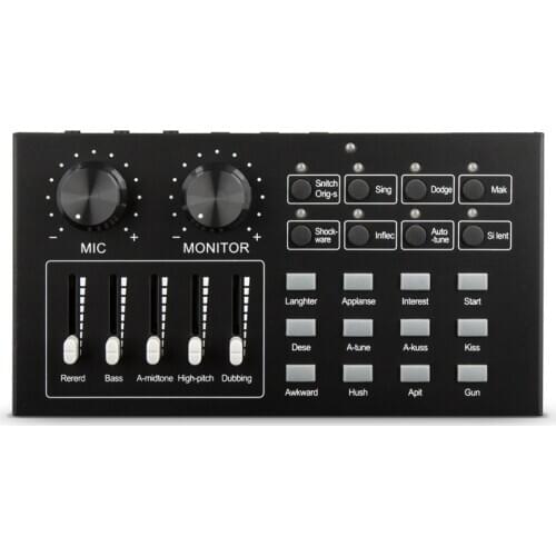 JAYETE Bluetooth Audio USB Microphone Webcast Live Sound Card Mic External Sound Broadcast For Computer Phone Live Broadcast