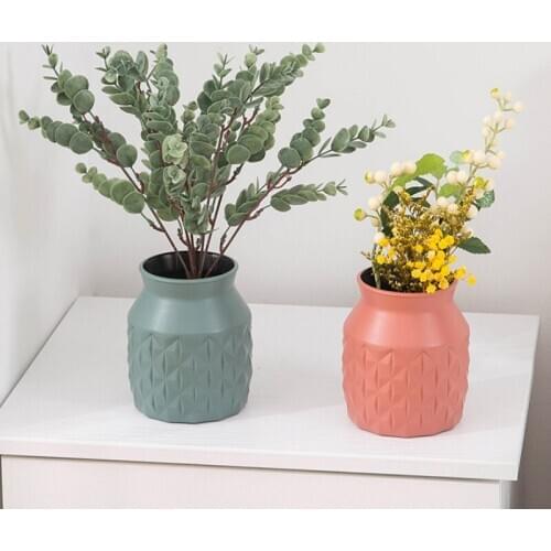 Strongwell Simple Imitation Ceramic Flower Pot Plastic Succulent Flowerpot Modern Small Gallon Planter Home Decor
