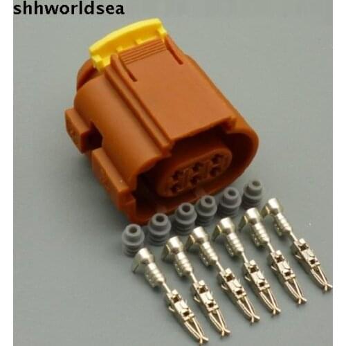 Worldgolden 5/30/100sets 1.5mm 6p 6way treasure throttle connector for kia