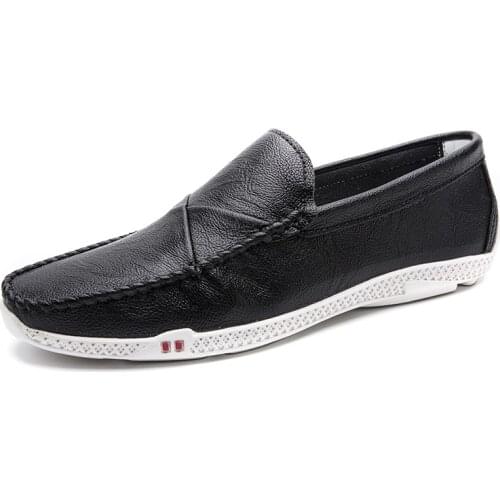 Korean version of the trend of all-match casual breathable mens shoes with microfiber leather peas shoes