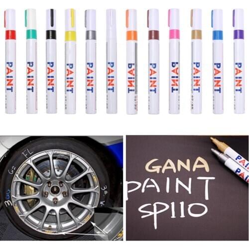 Colorful Waterproof Paint Marker Pen Car Tyre Tire Tread CD Metal Permanent Art Markers Marcador Caneta Office School Supplies